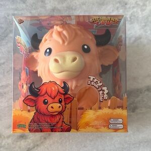 Highland Cow Plush Squishy Toy - Light Orange by